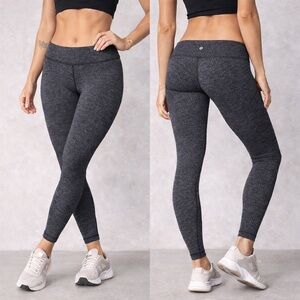 Lululemon Wunder Under Low Rise Tight | Size 4 | Heathered Black | EUC